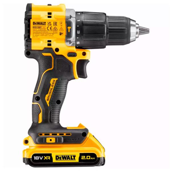 Mașină de găurit și înșurubat Dewalt DCD100YD2-QW 1650 rot/min photo 3