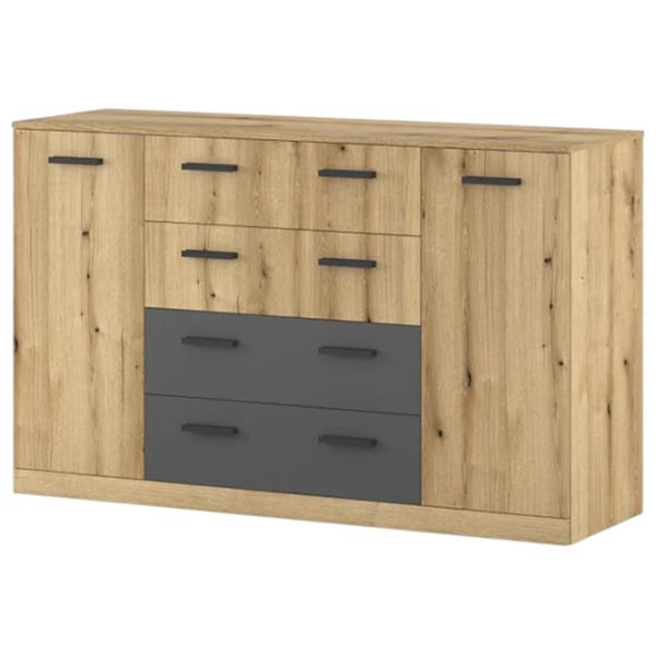 Comodă ML-Mobila Lotos 92 x 150 x 46 / PAL / Evoke Oak photo 1