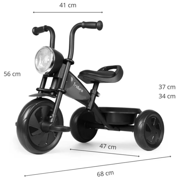Triciclu Qplay Triduro 25 kg / Black photo 8