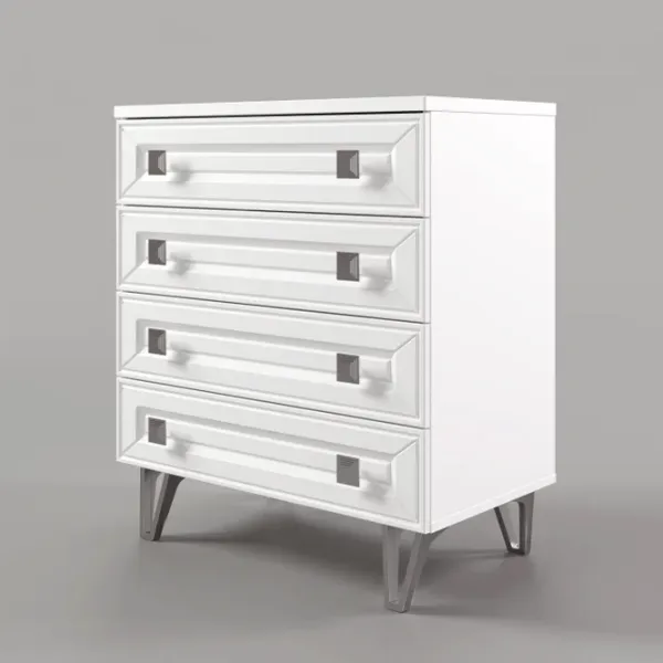Комод ML-Mobila Mira № 9 90 x 80 x 45см / ДСП / White photo 2