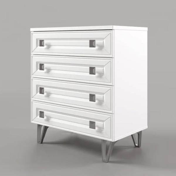Комод ML-Mobila Mira № 9 90 x 80 x 45см / ДСП / White photo 2