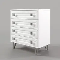Комод ML-Mobila Mira № 9 90 x 80 x 45см / ДСП / White photo 2