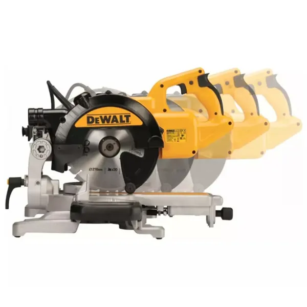 Fierăstrău pentru tăieri înclinate Dewalt DWS774 216 mm / Yellow photo 4
