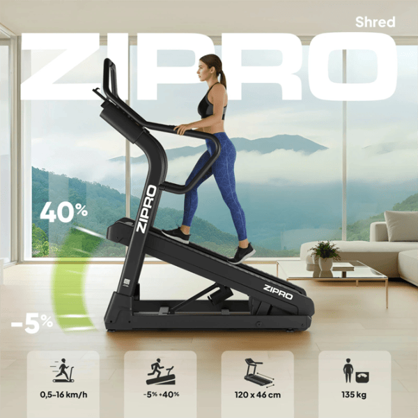 Беговая дорожка Zipro Shred 16 км/ч / 135 кг / Черный photo 2