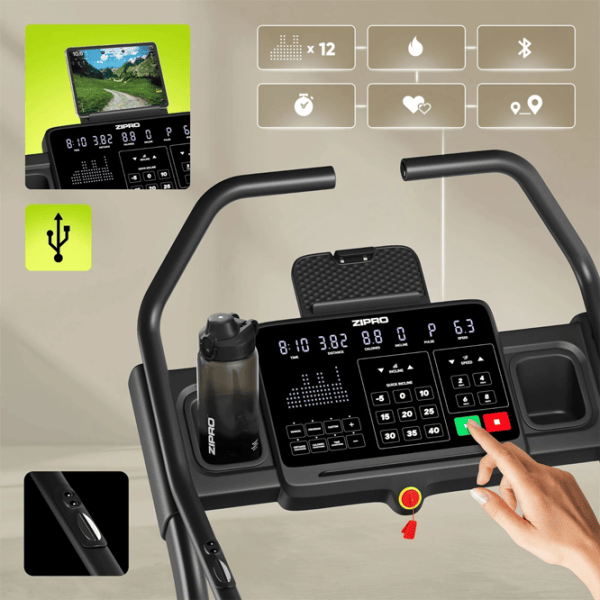 Беговая дорожка Zipro Shred 16 км/ч / 135 кг / Черный photo 3