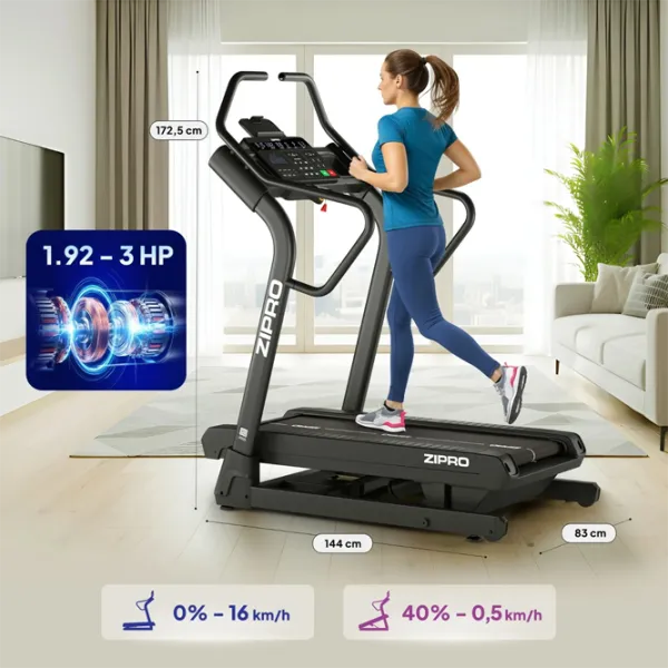 Беговая дорожка Zipro Shred 16 км/ч / 135 кг / Черный photo 5