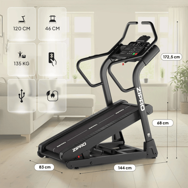 Беговая дорожка Zipro Shred 16 км/ч / 135 кг / Черный photo 6