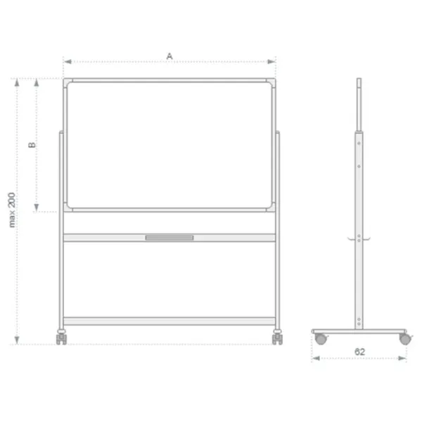 Tablă pentru birou DELI TOS1510 Magnetic / White photo 6