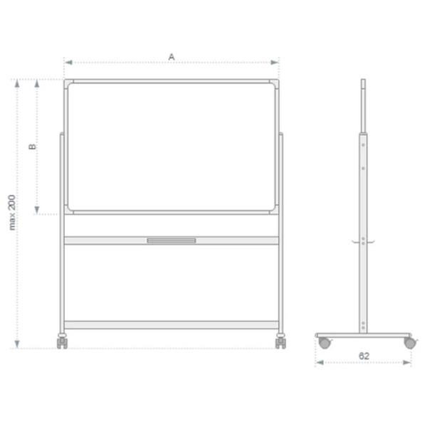 Tablă pentru birou DELI TOS1510 Magnetic / White photo 6