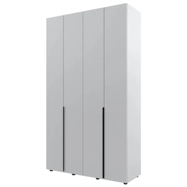 Dulap pentru haine ML-Mobila Lira 4 138 x 50 x 240 / PAL / Light Gray photo 1