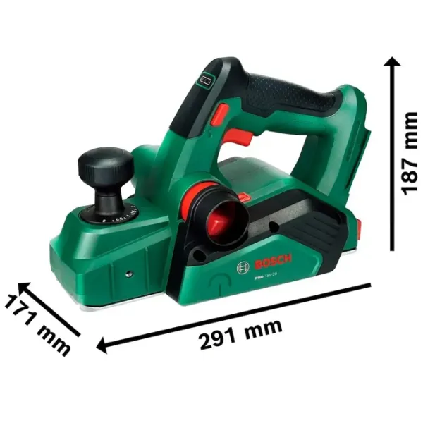 Электрорубанок Bosch PHO 18V-20 12000 об/мин / Зеленый photo 5