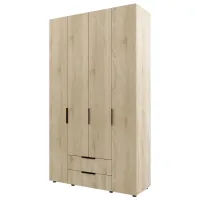 Dulap pentru haine ML-Mobila Lira 4/2 138 x 50 x 240 / PAL / Sonoma Oak