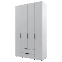 Dulap pentru haine ML-Mobila Lira 4/2 138 x 50 x 240 / PAL / Light Gray