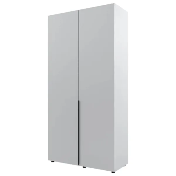Dulap pentru haine ML-Mobila Lira 2 120 x 50 x 240 / PAL / Light Gray photo 1
