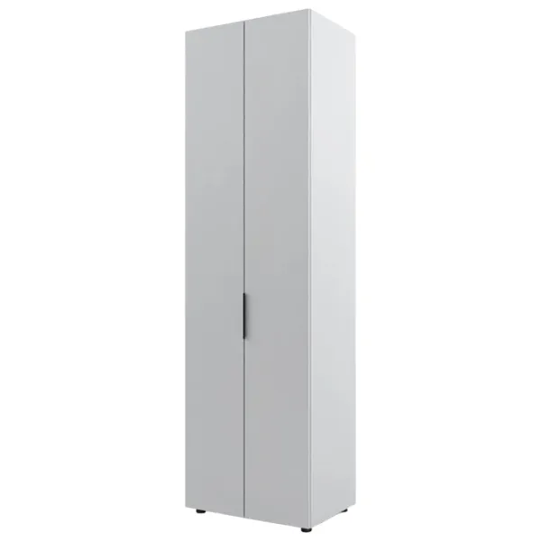 Dulap pentru haine ML-Mobila Lira 2 70 x 50 x 240 / PAL / Light Gray photo 1