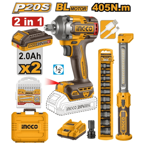 Set de instrumente INGCO COSLI23056 20 V / 2 photo 7