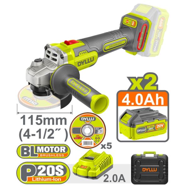 Polizor DYLLU DTLAPB522 Unghiular / 1150 W / Green photo 3