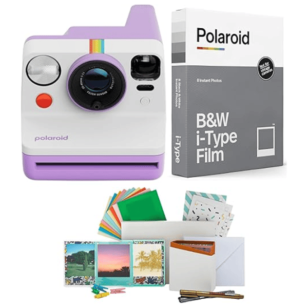 Cameră Foto Instant Polaroid Now Generation 3 + Color Film Bundle  / Purple photo 6