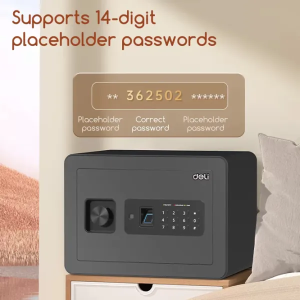 Сейф DELI T591 Cталь / Отпечаток пальца photo 5