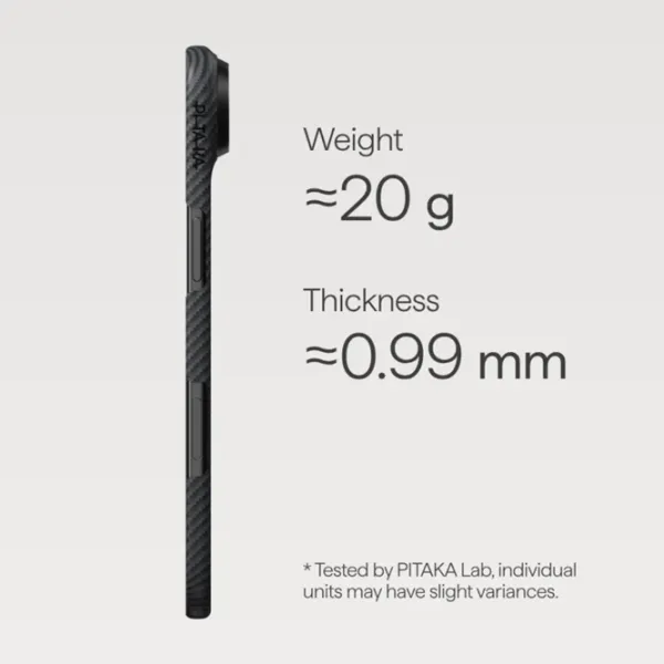 Husă pentru smartphone Apple iPhone Air Pitaka / MagSafe Back / PC / Black-Gray photo 4