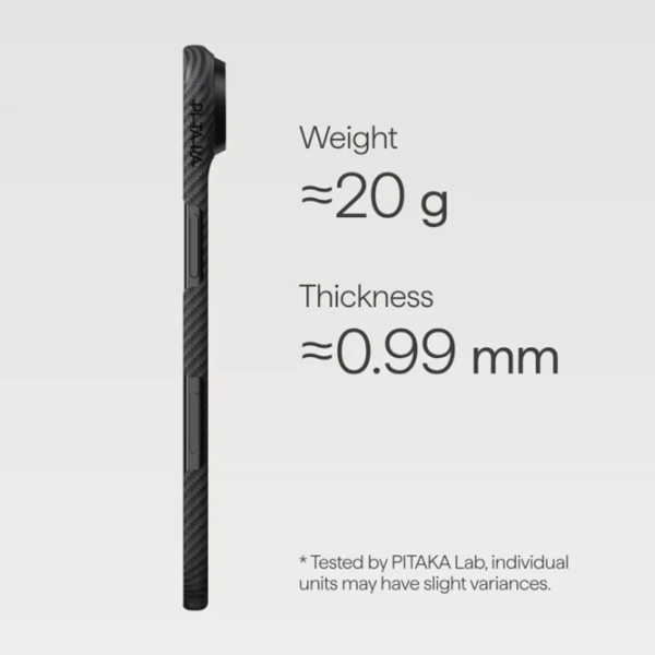 Husă pentru smartphone Apple iPhone Air Pitaka / MagSafe Back / PC / Black-Gray photo 4