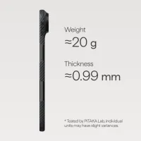 Husă pentru smartphone Apple iPhone Air Pitaka / MagSafe Back / PC / Black-Gray photo 4