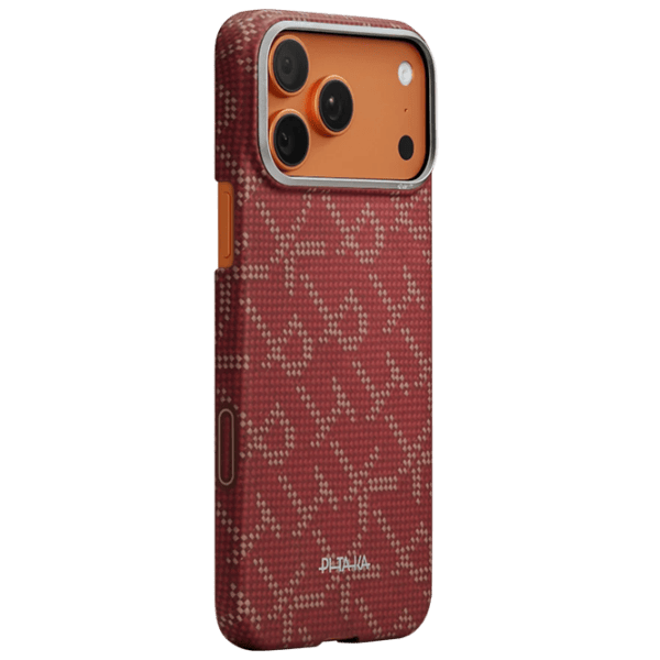 Husă pentru smartphone Apple iPhone 17 Pro Max Pitaka / MagSafe Back / PC / Gold Red photo 1