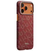 Husă pentru smartphone Apple iPhone 17 Pro Max Pitaka / MagSafe Back / PC / Gold Red