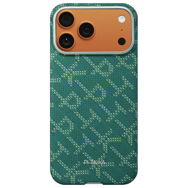 Husă pentru smartphone Apple iPhone 17 Pro Max Pitaka / MagSafe Back / PC / Gold Green photo 1