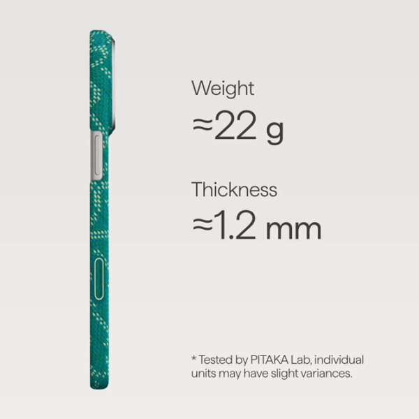 Husă pentru smartphone Apple iPhone 17 Pro Max Pitaka / MagSafe Back / PC / Gold Green photo 4