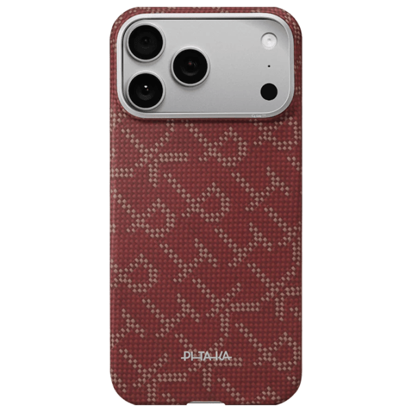 Husă pentru smartphone Apple iPhone 17 Pro Pitaka / MagSafe Back / PC / Gold Red photo 1