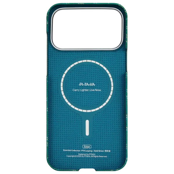 Husă pentru smartphone Apple iPhone 17 Pro Pitaka / MagSafe Back / PC / Gold Green photo 3