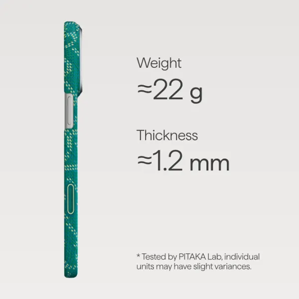 Husă pentru smartphone Apple iPhone 17 Pro Pitaka / MagSafe Back / PC / Gold Green photo 4