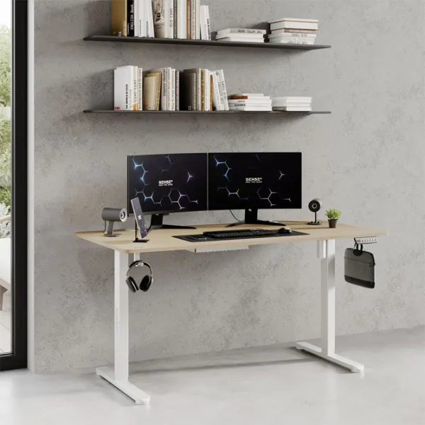 Компьютерный стол SENSE7 Nojo МДФ / Сосна-белый photo 7