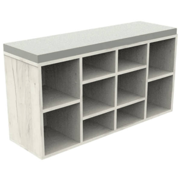 Dulap pentru încălțăminte ML-Mobila ML-4 52 x 105.2 x 32 /Stejar Craft Alb /Stejar Craft Alb photo 1