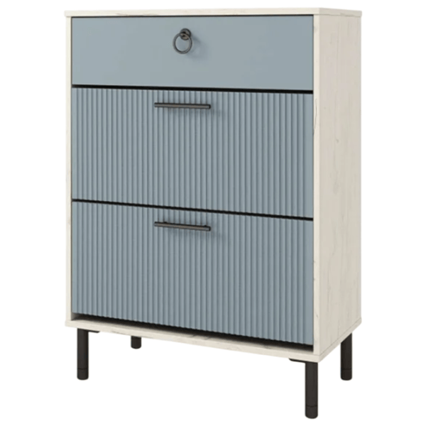 Dulap pentru încălțăminte ML-Mobila №17 110 x 80 x 40 /Stejar Craft Alb /Stejar Craft Alb photo 1