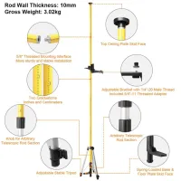 Ștativ nivelă laser Huepar LP36 Aluminiu / Yellow photo 5