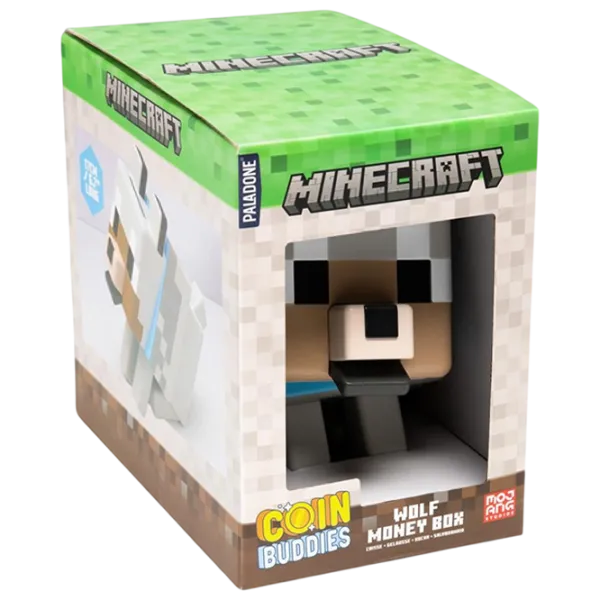  Pușculiță Paladone Wolf Shaped Money Box PP15335MCF Minecraft / Multicolor Gray photo 1