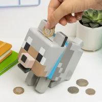  Pușculiță Paladone Wolf Shaped Money Box PP15335MCF Minecraft / Multicolor Gray photo 3