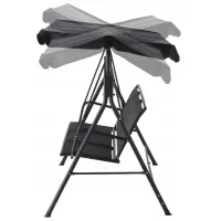 Leagăn de grădină GardenLine KRE3118 Black / 260 kg photo 4
