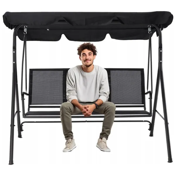 Leagăn de grădină GardenLine KRE3118  Black / 260 kg photo 5