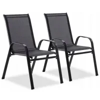 Scaun de grădină GardenLine NEO3685 Oțel / Poliester / Black Black photo 3