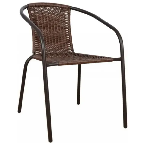 Scaun de grădină GardenLine NEO2255 Oțel / Ratan artificial / Brown Black photo 1