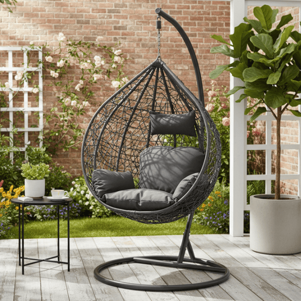 Fotoliu hamac Chomik Sally Rattan artificial / 150 kg photo 3