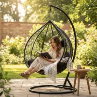 Гамак кресло Chomik Sally Искусственный ротанг / 150 кг photo 2