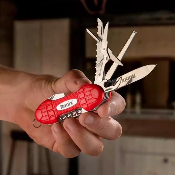 Multitool Ronix RH-1192 de buzunar / Oțel inoxidabil photo 6