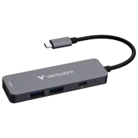 Адаптер Hub Verbatim Essentials USB-C Multiport Hub 4 Port USB Type-C / Серый