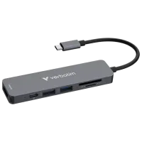 Adaptor Hub Verbatim Essentials USB-C Multiport Hub 4 Port USB Type-C / Gray