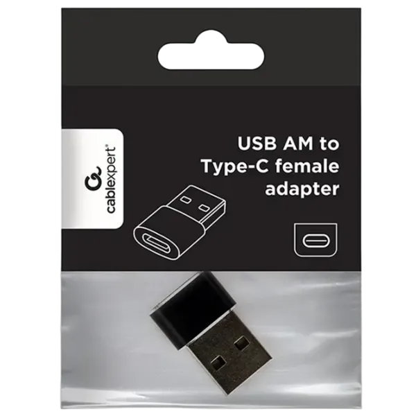 Adaptor Cablexpert A-USB2-AMCF-02 USB 2.0 / Black photo 2