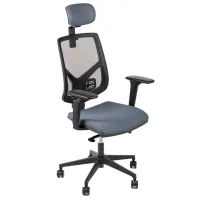 Fotoliu de birou Antares SKILL PDH BN6 + AR12 Spumă poliuretanică/ Gray Black